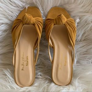 NWB Marais x For Love & Lemons Suede Slides